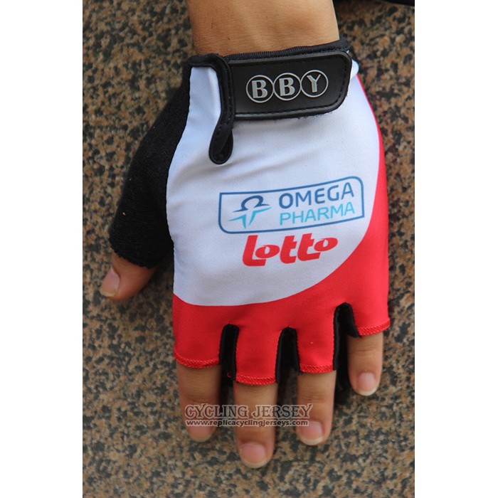 2020 Omega Pharma Lotto Gloves Cycling White Red